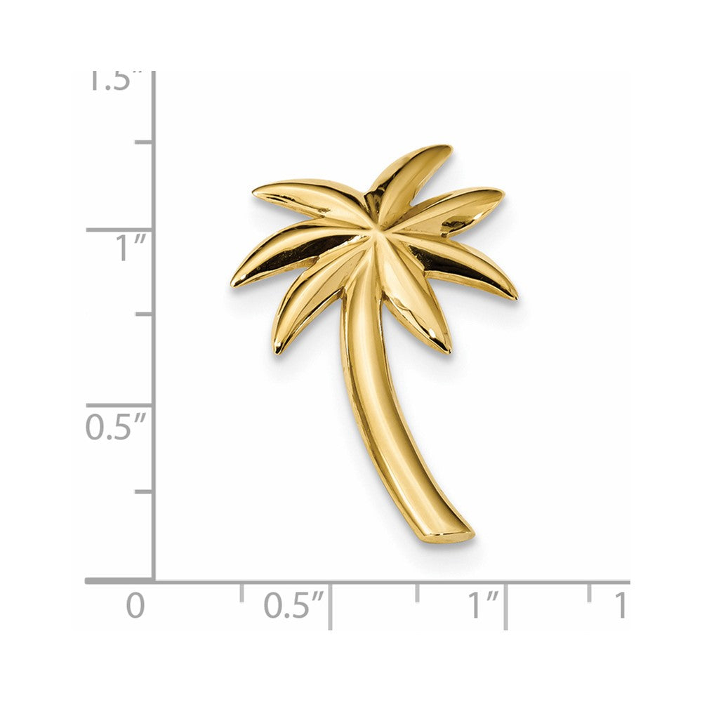 14k Yellow Gold Polished Palm Tree Slide