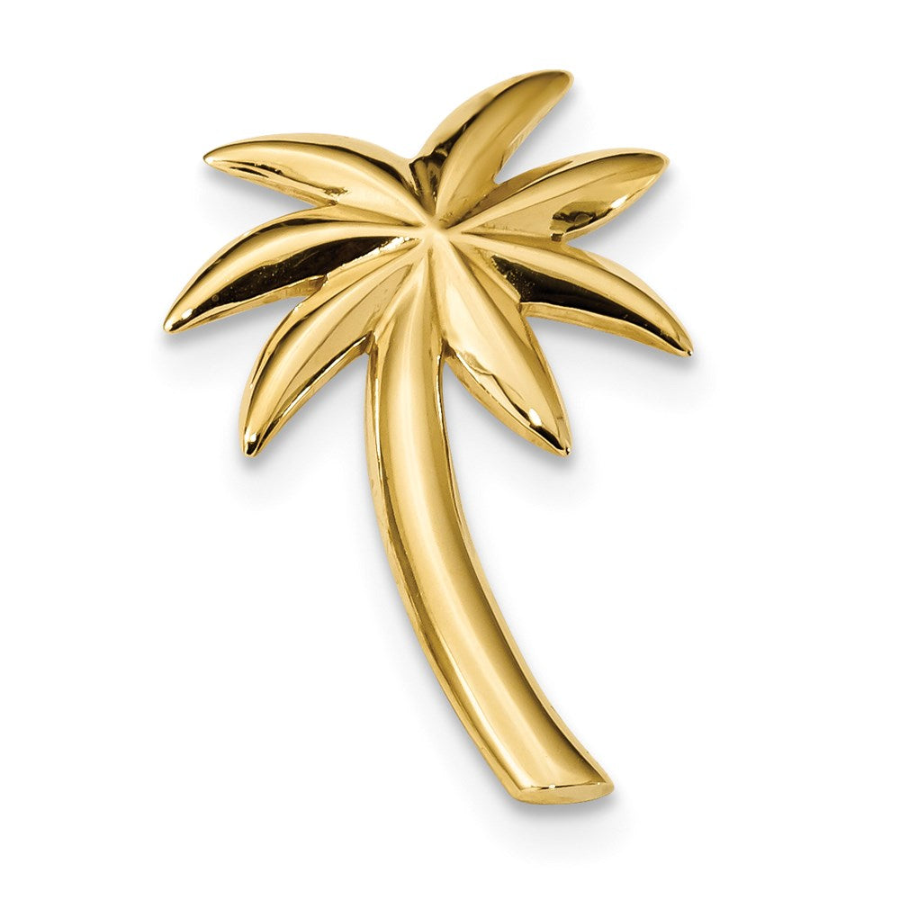 14k Yellow Gold Polished Palm Tree Slide