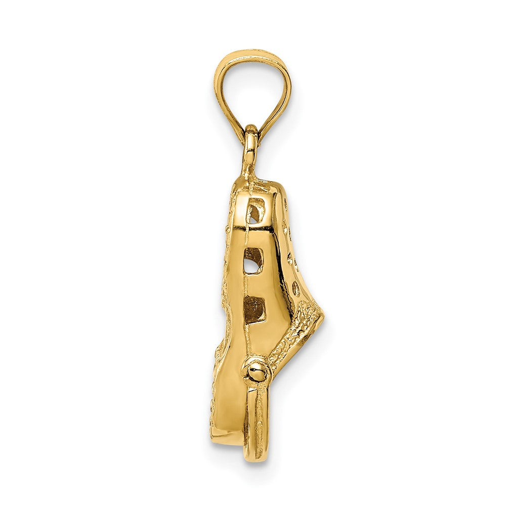 14k Yellow Gold Polished Moveable Clog Pendant