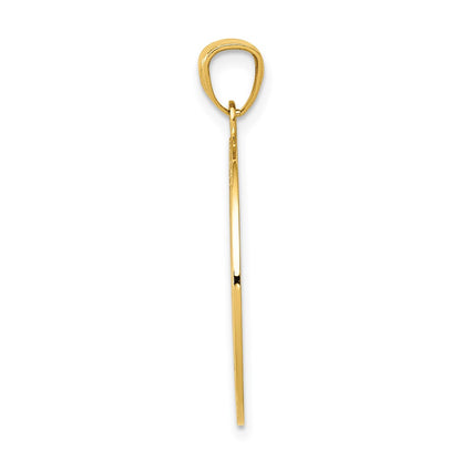 14k Yellow Gold Satin / Polished Lost Without You Compass Pendant