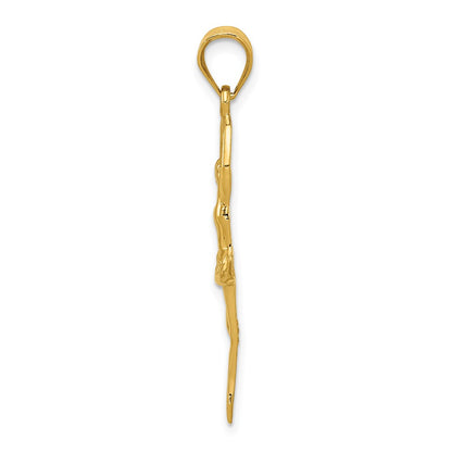 14k Yellow Gold Polished Large Ballerina Pendant