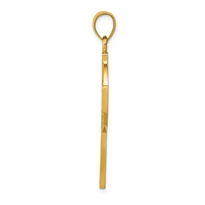 14k Yellow Gold Polished Celtic Cross Pendant