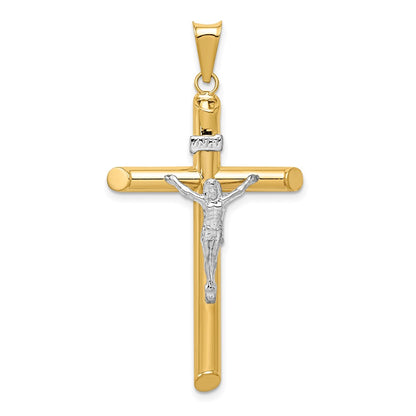 14k Two-tone Gold Two-tone Gold Polished Crucifix Pendant