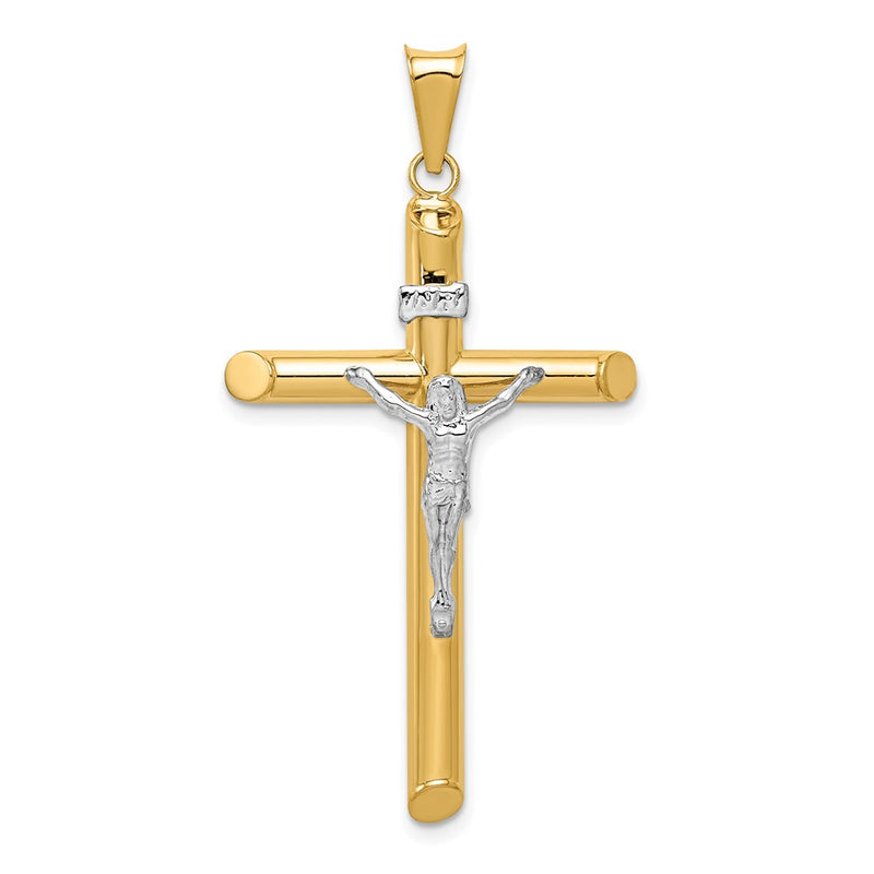 14k Two-tone Gold Two-tone Gold Polished Crucifix Pendant