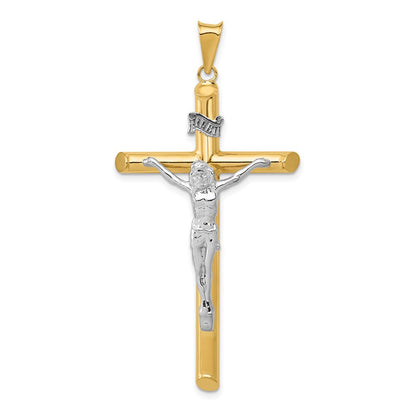 14k Two-tone Gold Two-tone Gold Polished Crucifix Pendant