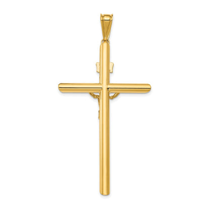 14k Two-tone Gold Two-tone Gold Polished Crucifix Pendant