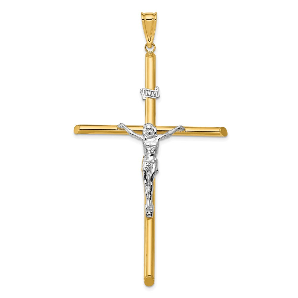 14k Two-tone Gold Two-tone Gold Polished Jesus Crucifix Pendant