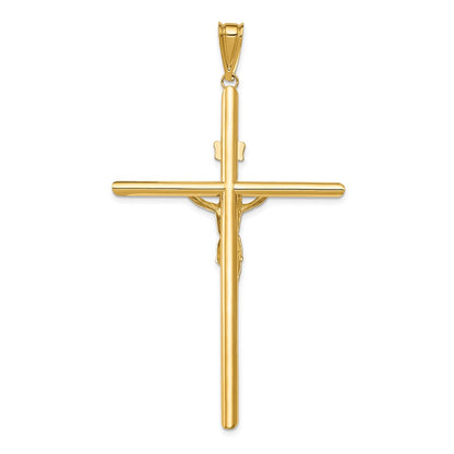 14k Two-tone Gold Two-tone Gold Polished Jesus Crucifix Pendant