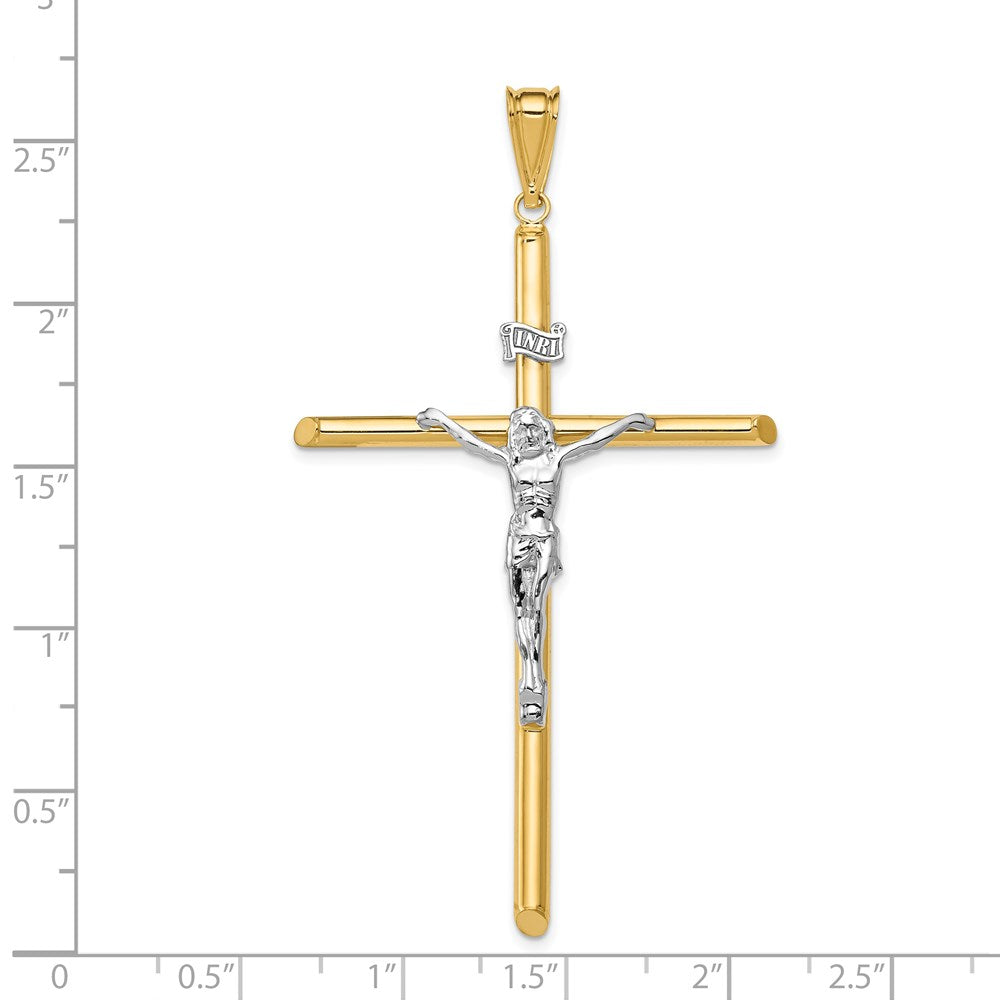 14k Two-tone Gold Two-tone Gold Polished Jesus Crucifix Pendant