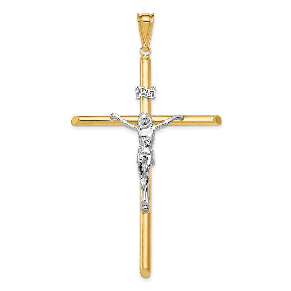 14k Two-tone Gold Two-tone Gold Polished Jesus Crucifix Pendant