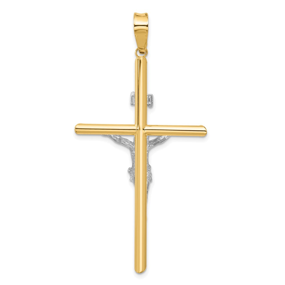 14k Two-tone Gold Two-tone Gold Polished Jesus Crucifix Pendant