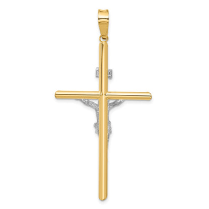 14k Two-tone Gold Two-tone Gold Polished Jesus Crucifix Pendant