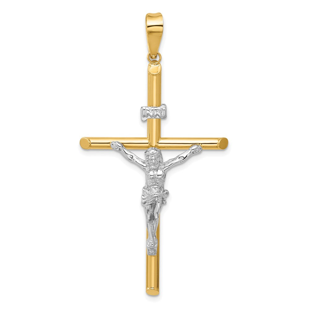 14k Two-tone Gold Two-tone Gold Polished Jesus Crucifix Pendant
