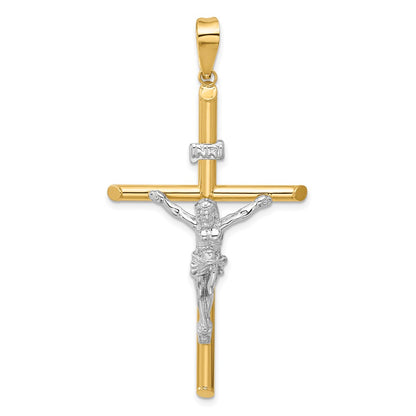 14k Two-tone Gold Two-tone Gold Polished Jesus Crucifix Pendant