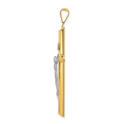 14k Two-tone Gold Two-tone Gold Polished Jesus Crucifix Pendant