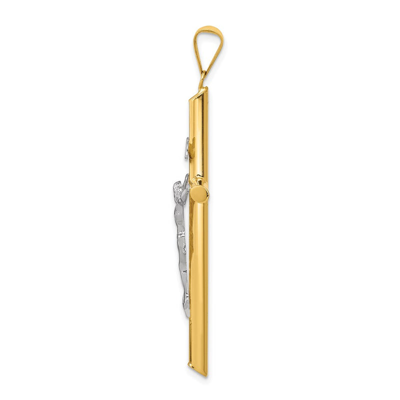 14k Two-tone Gold Two-tone Gold Polished Jesus Crucifix Pendant