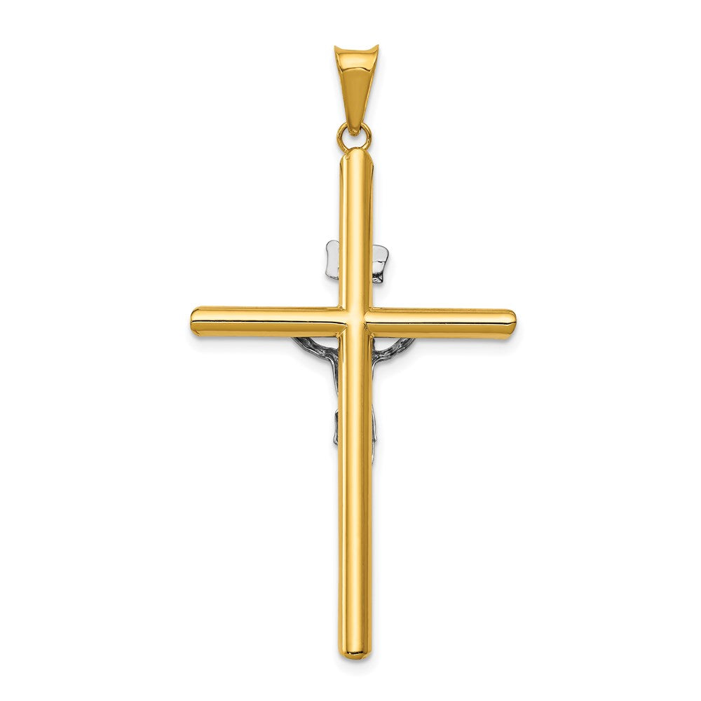 14k Two-tone Gold Two-tone Gold Polished Jesus Crucifix Pendant