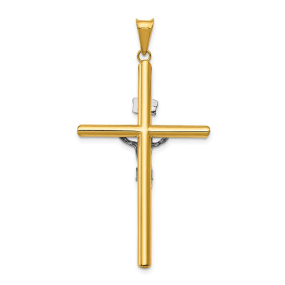 14k Two-tone Gold Two-tone Gold Polished Jesus Crucifix Pendant