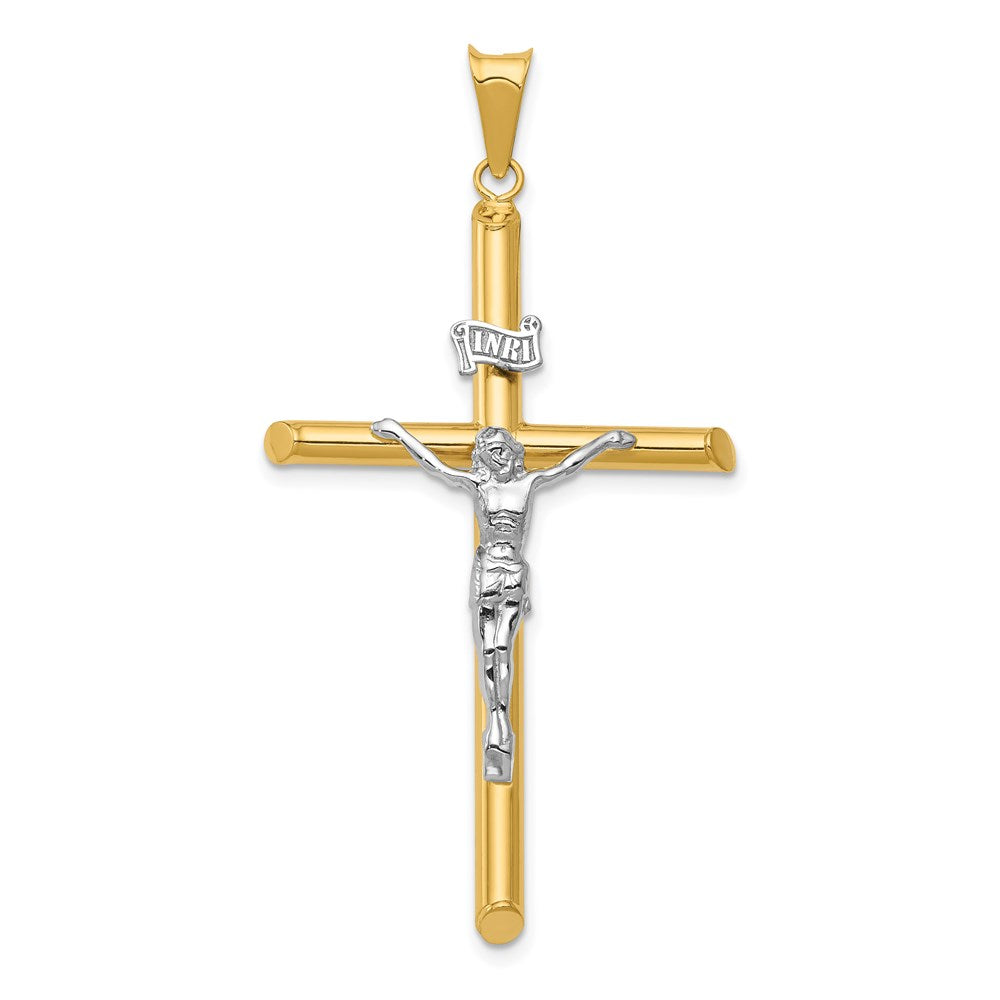 14k Two-tone Gold Two-tone Gold Polished Jesus Crucifix Pendant
