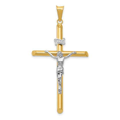 14k Two-tone Gold Two-tone Gold Polished Jesus Crucifix Pendant