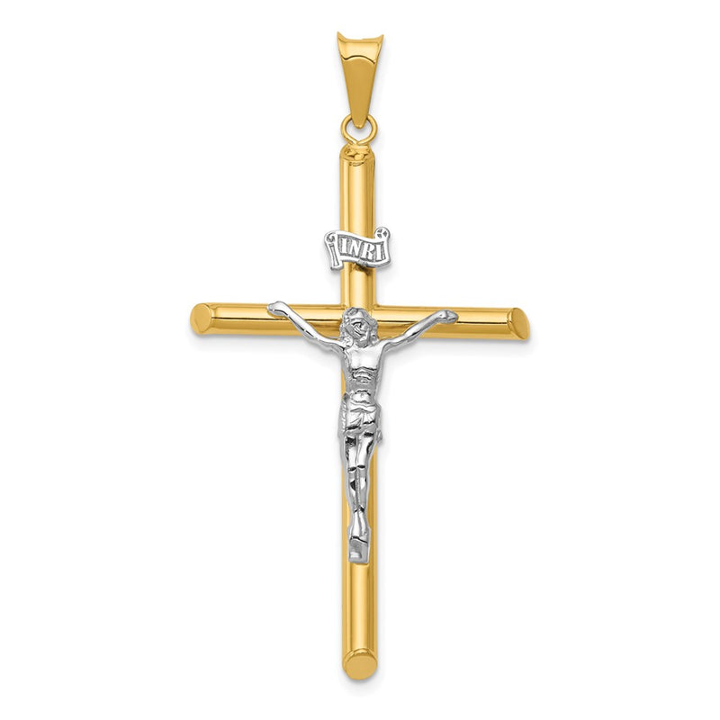 14k Two-tone Gold Two-tone Gold Polished Jesus Crucifix Pendant