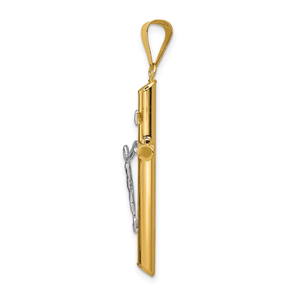 14k Two-tone Gold Two-tone Gold Polished Jesus Crucifix Pendant