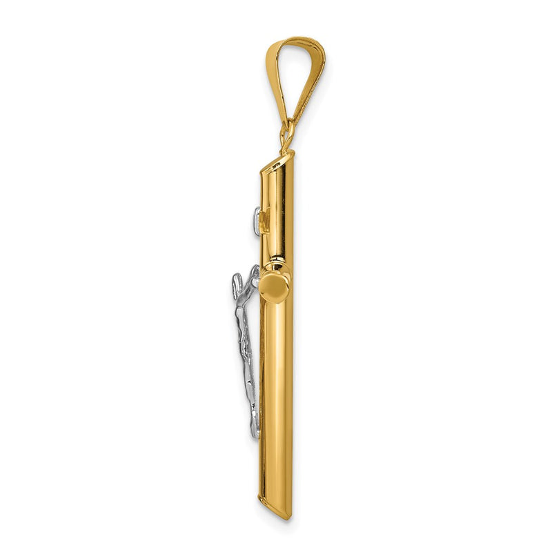 14k Two-tone Gold Two-tone Gold Polished Jesus Crucifix Pendant