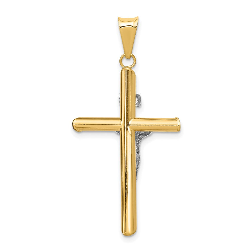 14k Two-tone Gold Two-tone Gold Polished Jesus Crucifix Pendant
