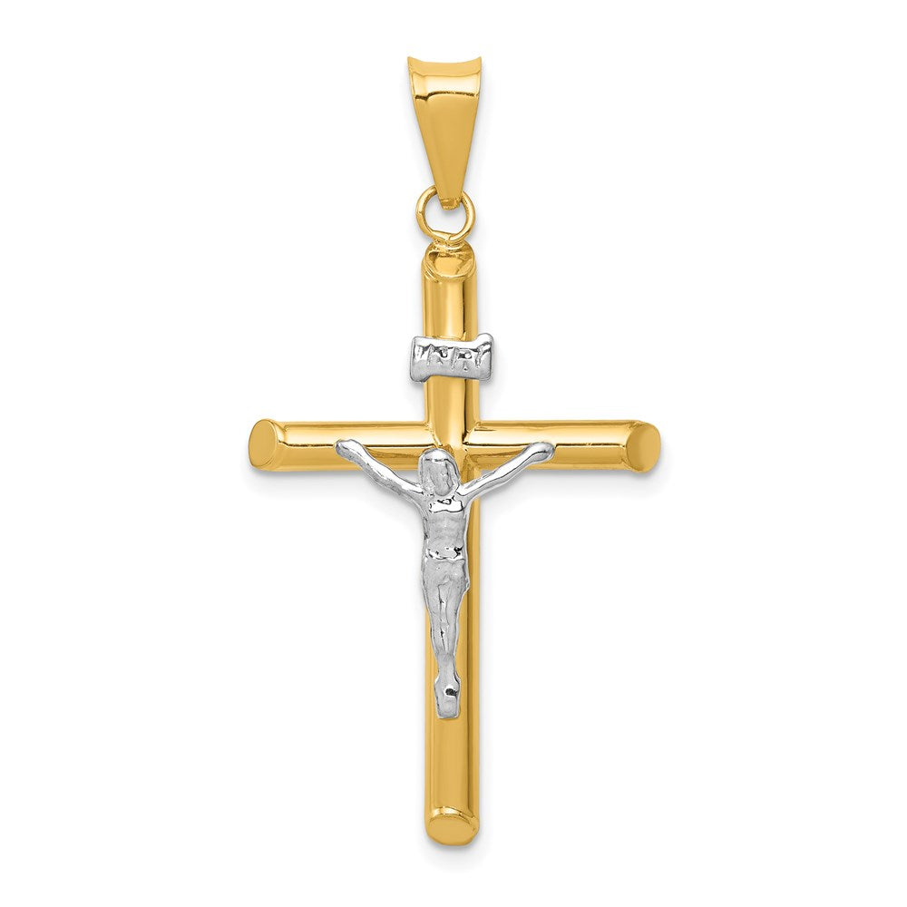 14k Two-tone Gold Two-tone Gold Polished Jesus Crucifix Pendant