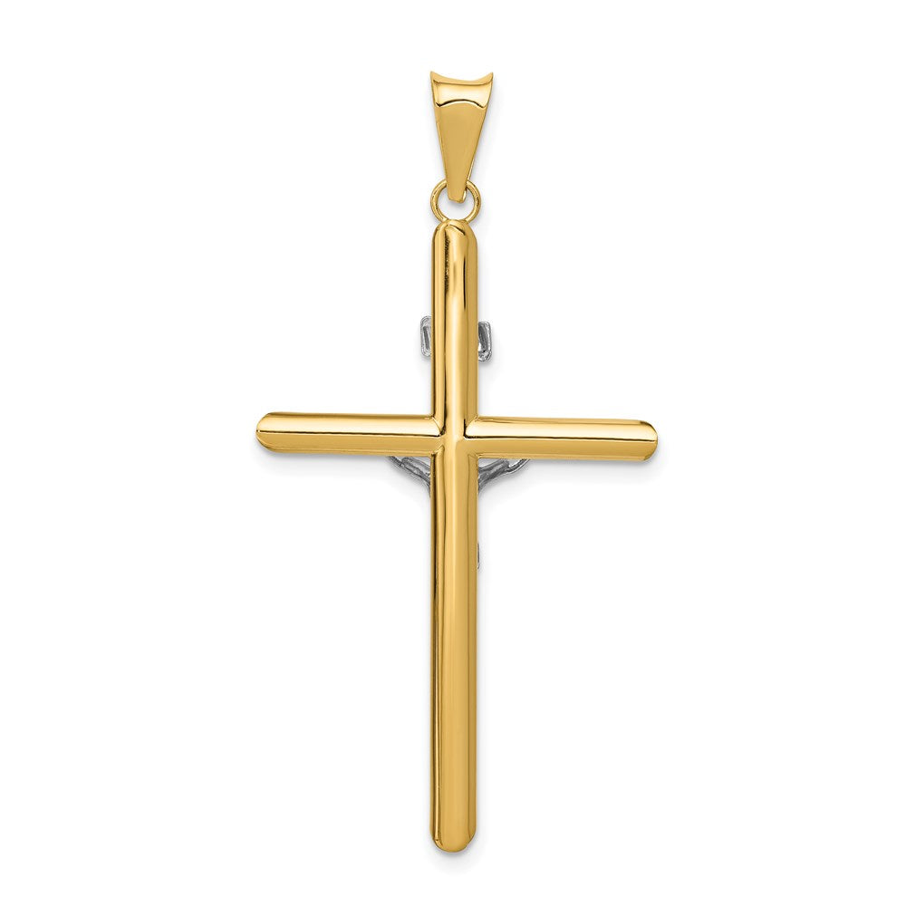 14k Two-tone Gold Two-tone Gold Polished Jesus Crucifix Pendant