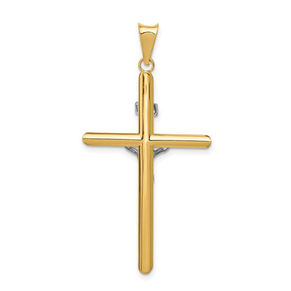 14k Two-tone Gold Two-tone Gold Polished Jesus Crucifix Pendant