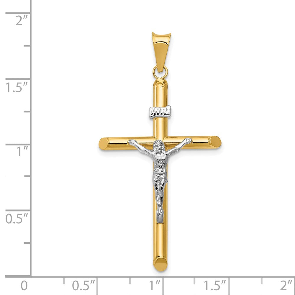 14k Two-tone Gold Two-tone Gold Polished Jesus Crucifix Pendant