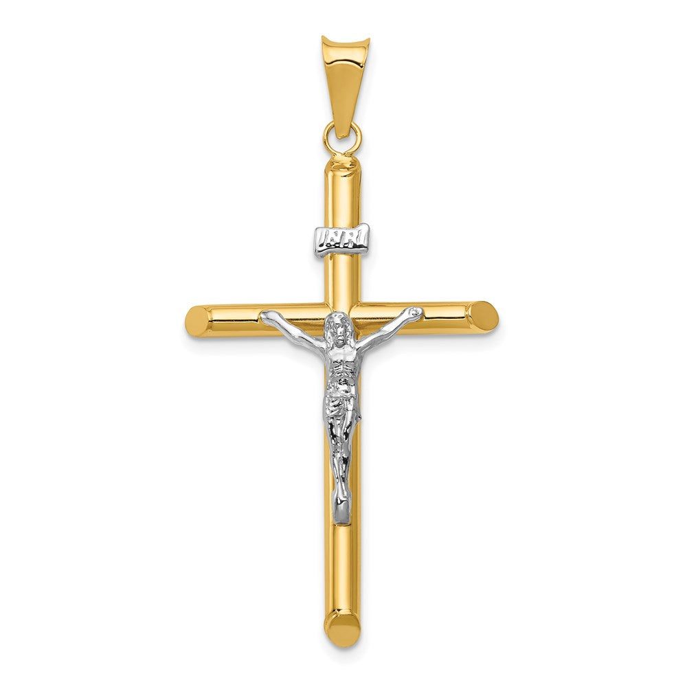 14k Two-tone Gold Two-tone Gold Polished Jesus Crucifix Pendant