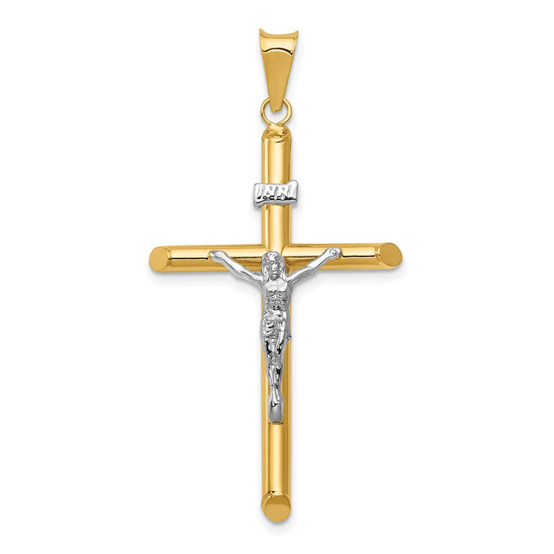 14k Two-tone Gold Two-tone Gold Polished Jesus Crucifix Pendant