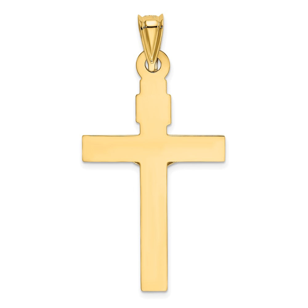 14k Two-tone Gold Two-tone Gold w/Rhodium Crucifix Pendant
