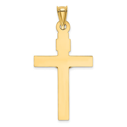 14k Two-tone Gold Two-tone Gold w/Rhodium Crucifix Pendant