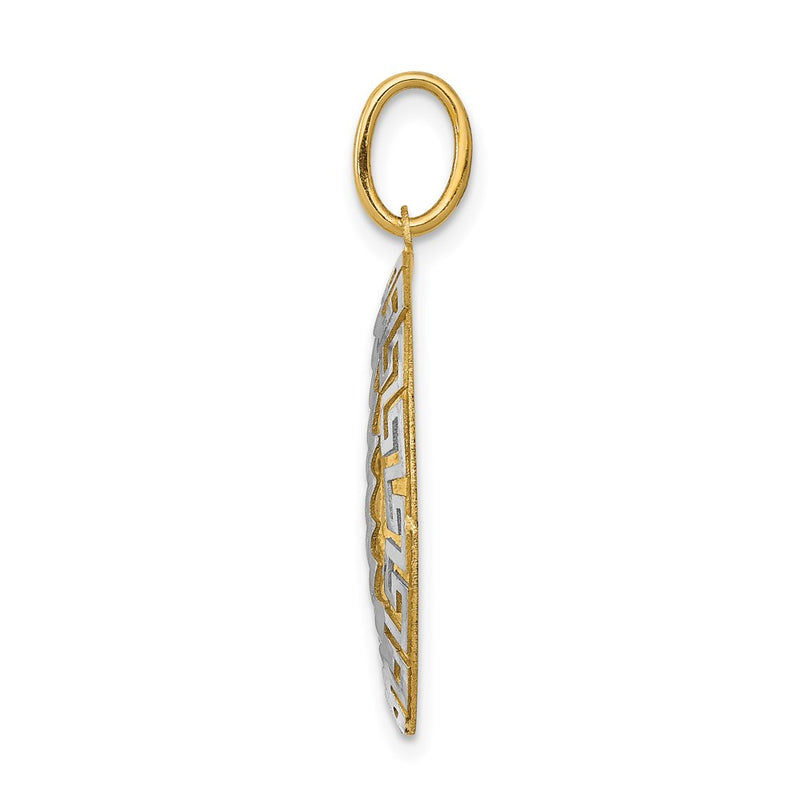 14k Two-tone Gold Two-tone Gold Our Lady Of Guadalupe Semi-solid Pendant