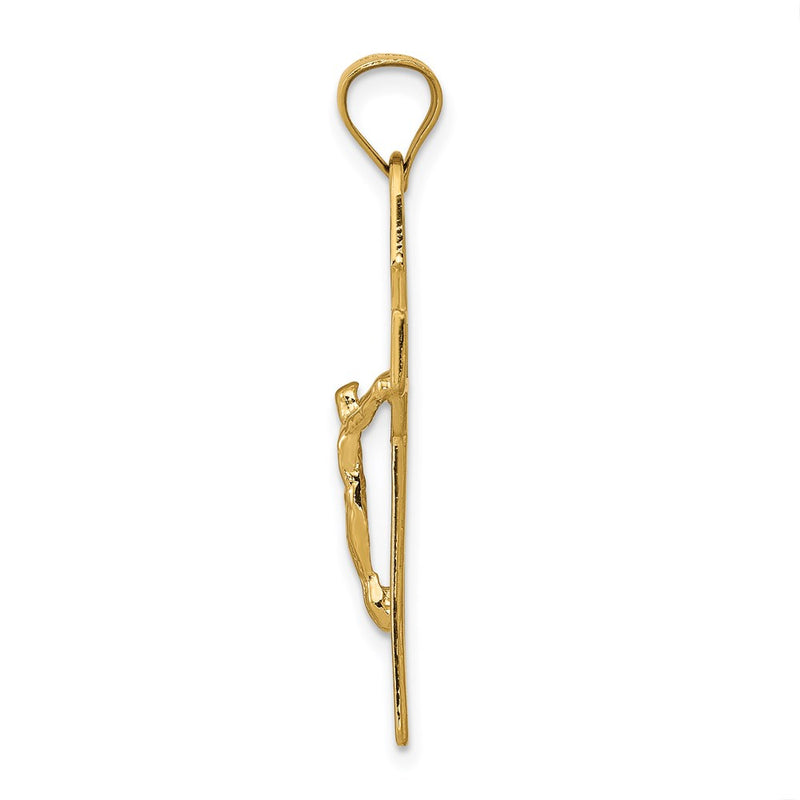 14k Yellow Gold San Benito 2-Sided Crucifix Pendant