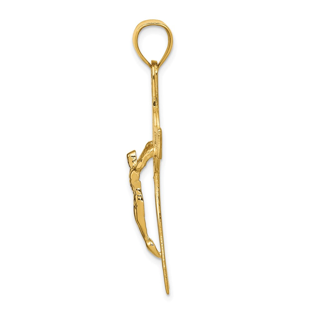 14k Yellow Gold San Benito 2-Sided Crucifix Pendant