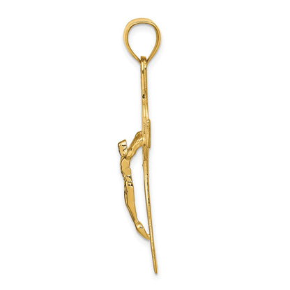 14k Yellow Gold San Benito 2-Sided Crucifix Pendant