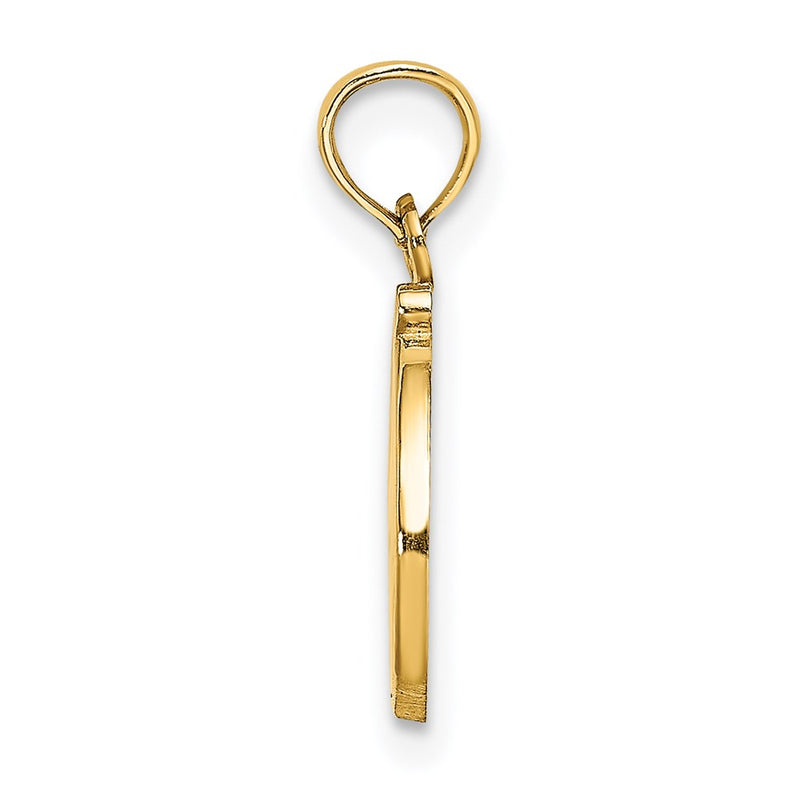 14k Yellow GoldY Script Letter D Initial Pendant
