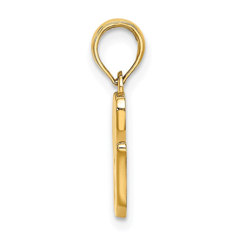 14k Yellow GoldY Script Letter G Initial Pendant