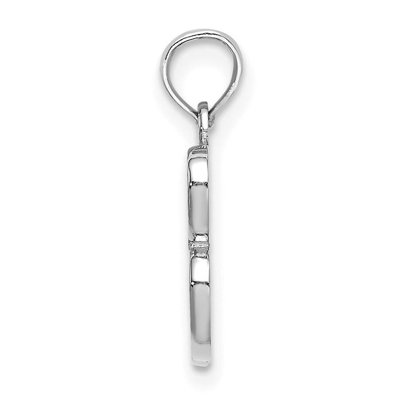 14k White GoldW White Gold Script Letter B Initial Pendant