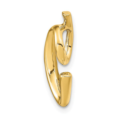 14k Yellow Gold Polished Letter C Initial Slide