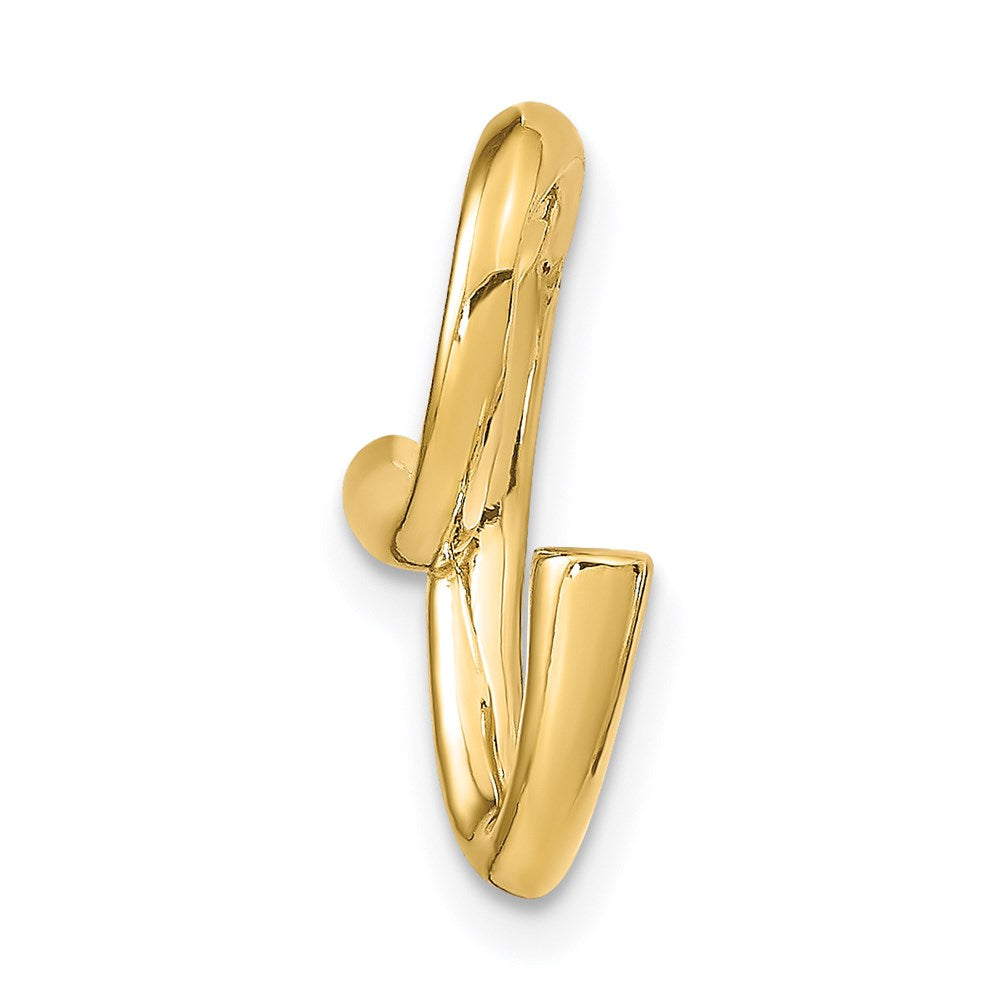 14k Yellow Gold Polished Letter E Initial Slide