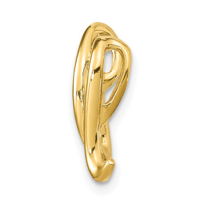 14k Yellow Gold Polished Letter N Initial Slide