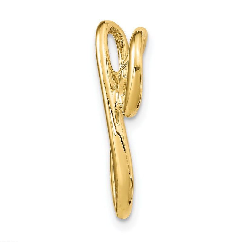 14k Yellow Gold Polished Letter P Initial Slide