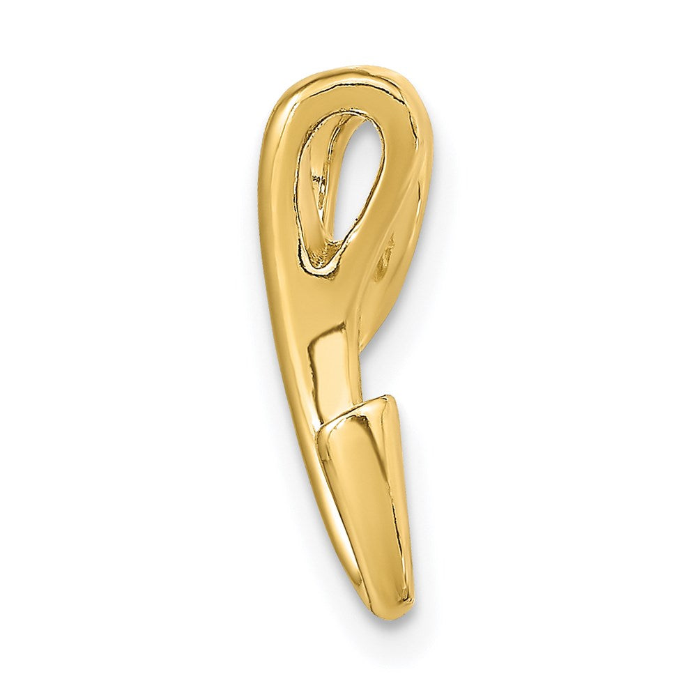 14k Yellow Gold Polished Letter R Initial Slide