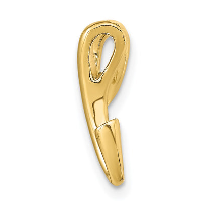 14k Yellow Gold Polished Letter R Initial Slide