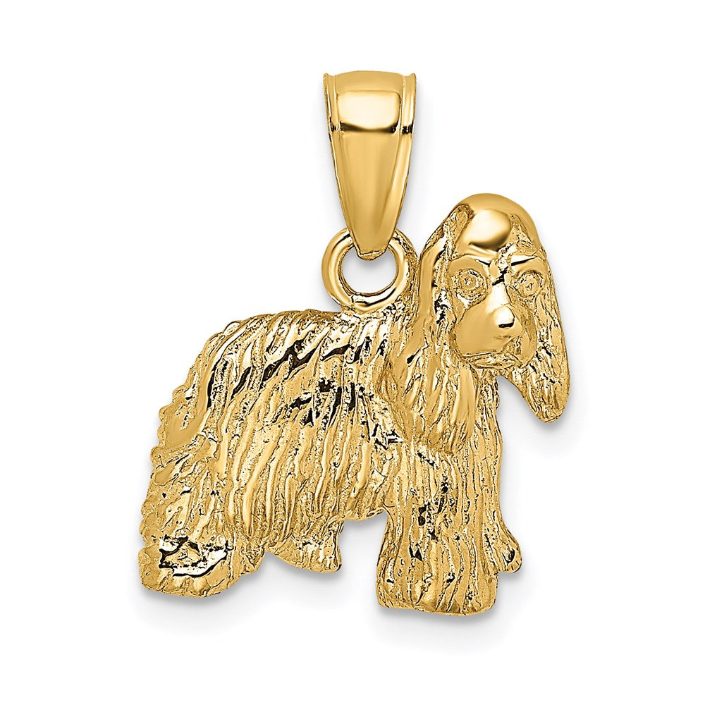 14k Yellow Gold Cocker Spaniel Dog Charm | Goldia.com